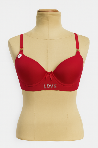 حمالة صدر مبطنة  بتصميم LOVE