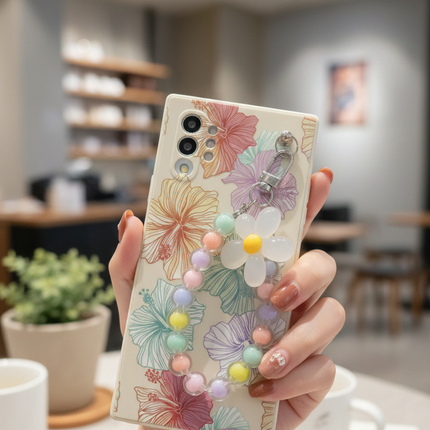 جراب موبايل( +Galaxy Note 10)مزخرف بسوار خرز من Shein