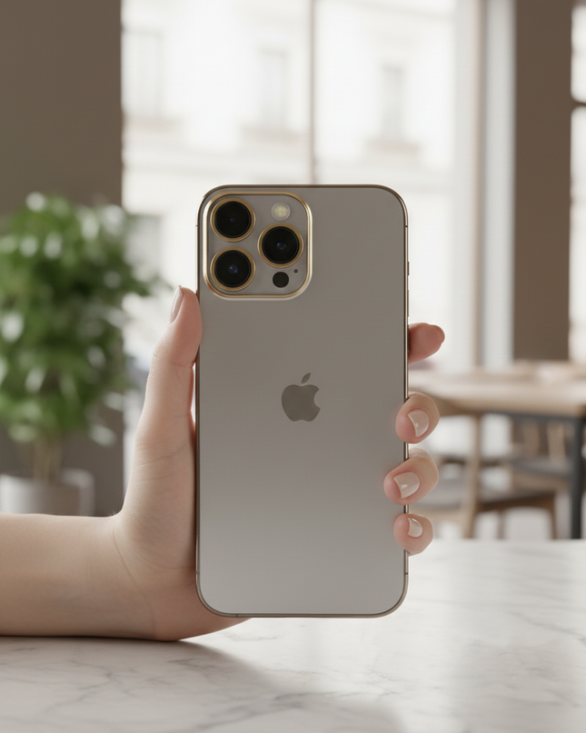 جراب موبايل iPhone15 Pro Max (تصميم شفاف بإطار معدني) من Shein