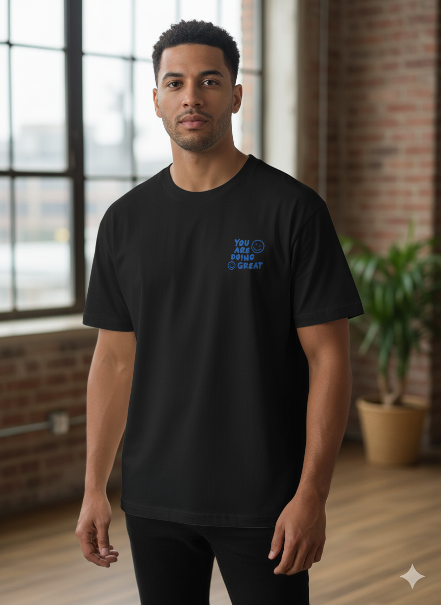 تيشيرت رجالي كاجوال برقبة دائرية وأكمام قصيرة