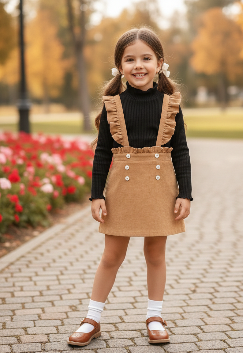 فستان اطفال شي ان من قطعتين بحمالات