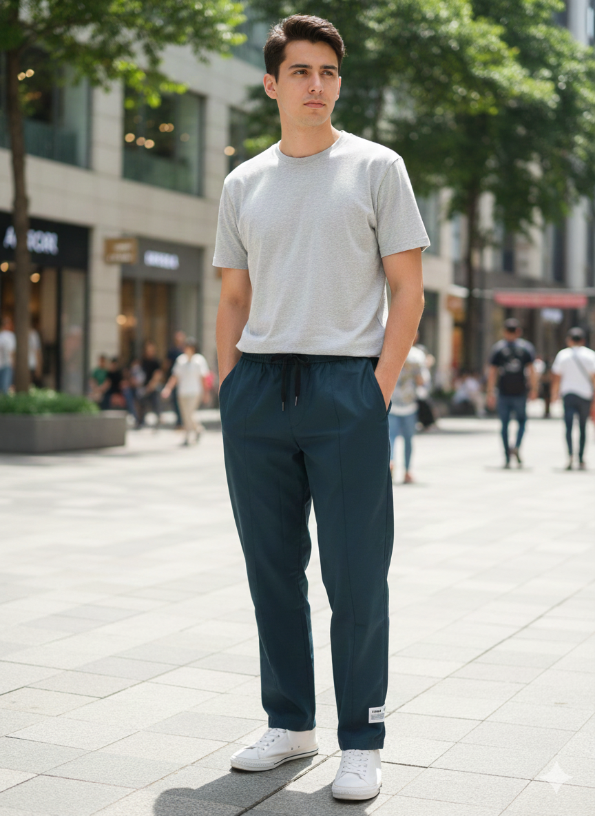 بنطلون رجالي كاجوال بخامة خفيفة ومريحة من Shein