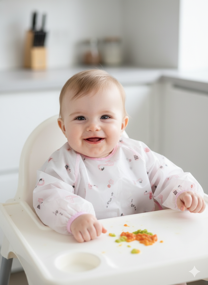 مريلة أطفال ووتر بروف  بأكمام طويلة لحماية الملابس من Shein