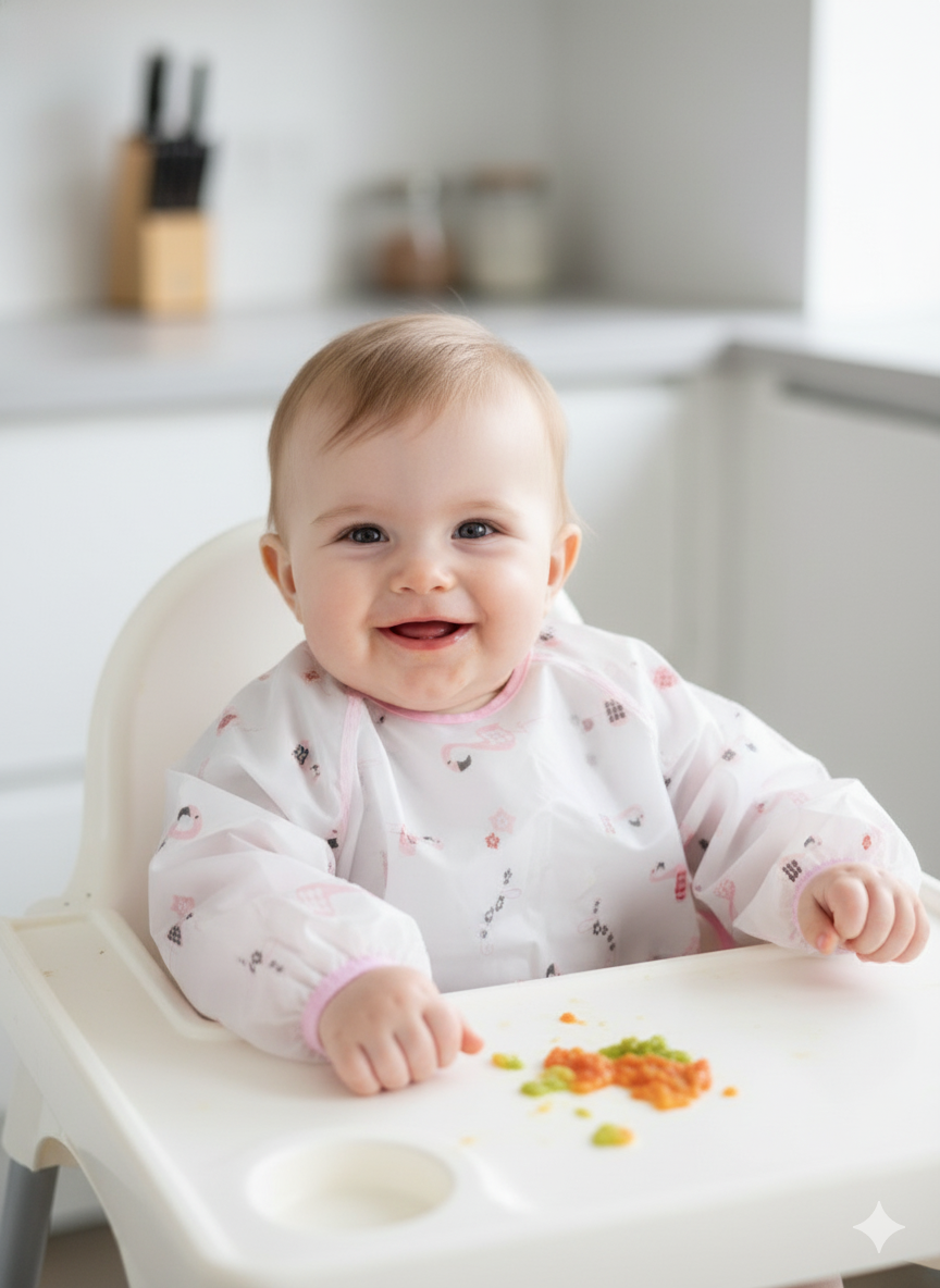 مريلة أطفال ووتر بروف  بأكمام طويلة لحماية الملابس من Shein