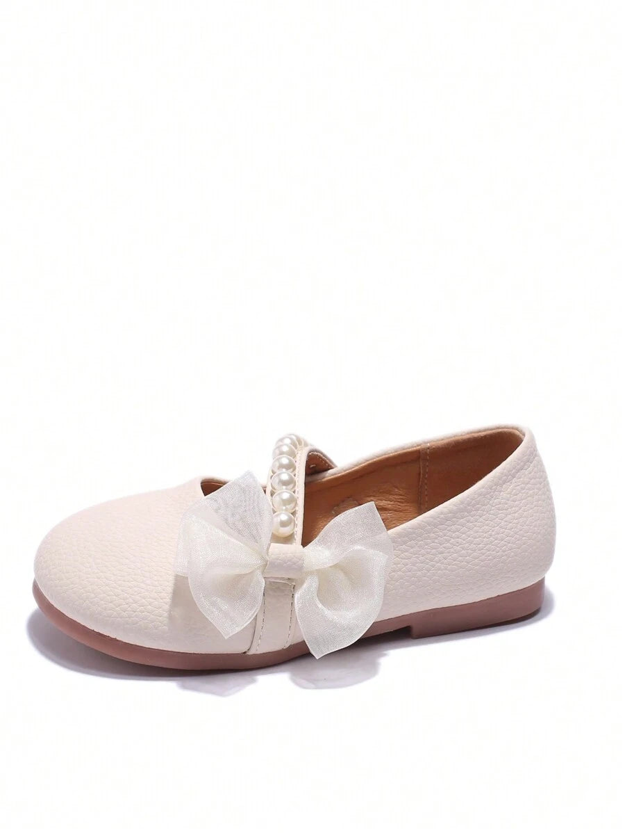 حذاء ماري جين بناتي بلون سادة وكعب مسطح 