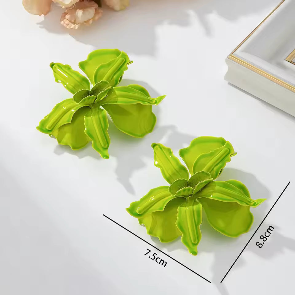 أقراط زهرة هندسية  للنساء والفتيات – إكسسوار عصري للحفلات