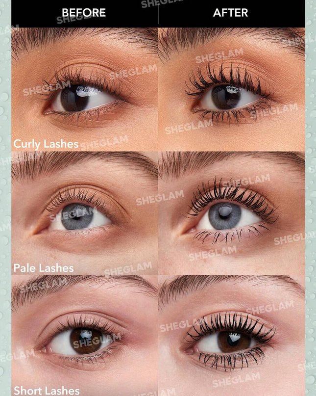 ماسكارا All-In-One (2×1) لتكثيف وتطويل الرموش مقاومة للماء من شيجلام