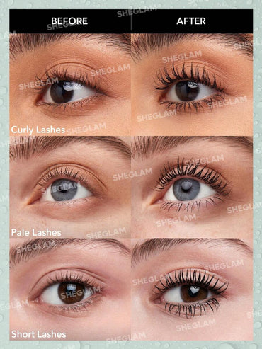 ماسكارا All-In-One (2×1) لتكثيف وتطويل الرموش مقاومة للماء من شيجلام