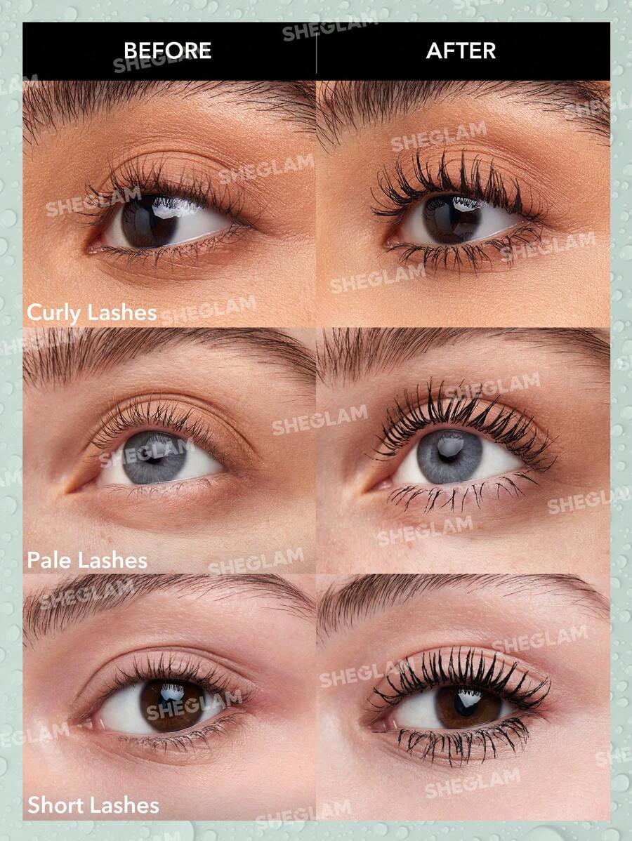 ماسكارا All-In-One (2×1) لتكثيف وتطويل الرموش مقاومة للماء من شيجلام