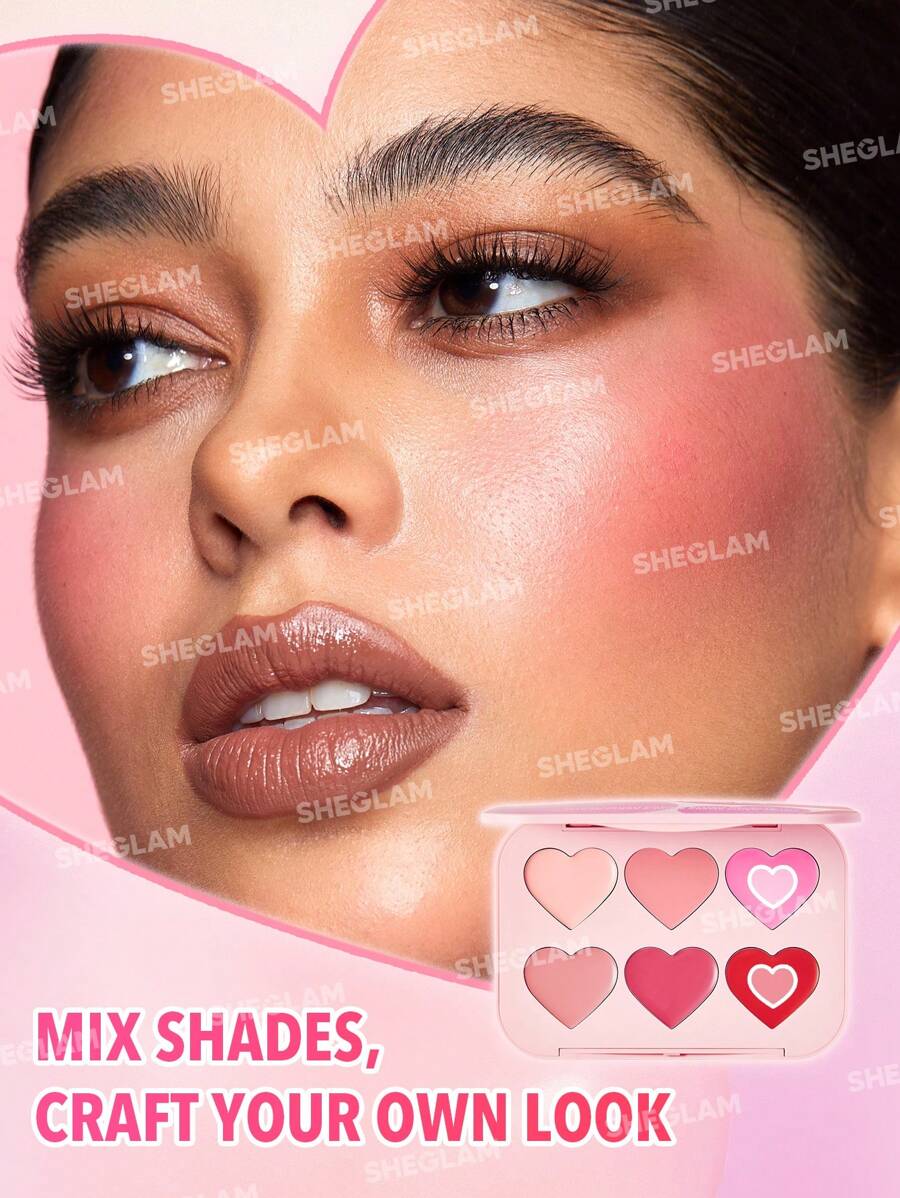 باليت بلاشر كريمي Flush Crush بلون Blushing Bouquet (6 درجات) من شيجلام