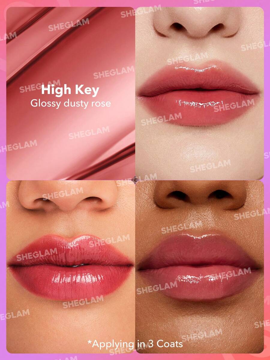 روج Mirror Kiss  بلمسة نهائية فائقة اللمعان وبلون High Key من شيجلام