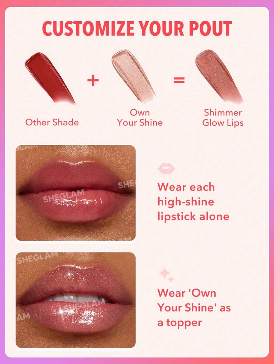 روج Mirror Kiss  بلمسة نهائية فائقة اللمعان وبلون High Key من شيجلام