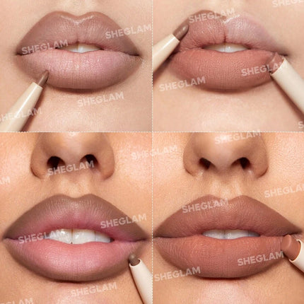 روج وقلم تحديد شفاه من مجموعة Glam 101 من شيجلام