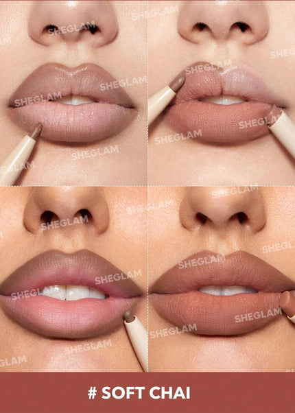 روج وقلم تحديد شفاه من مجموعة Glam 101 من شيجلام