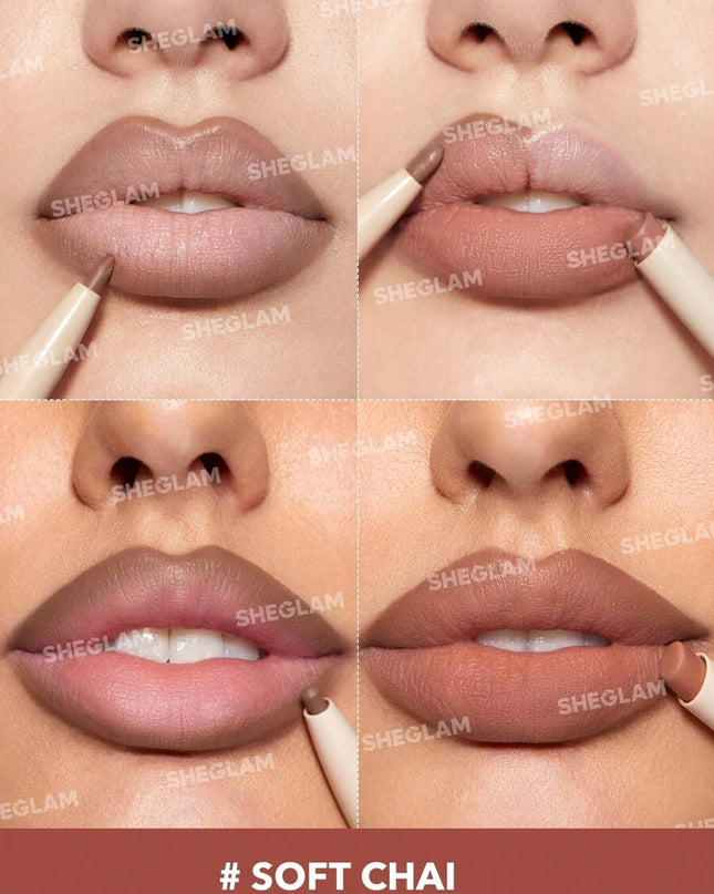 روج وقلم تحديد شفاه من مجموعة Glam 101 من شيجلام