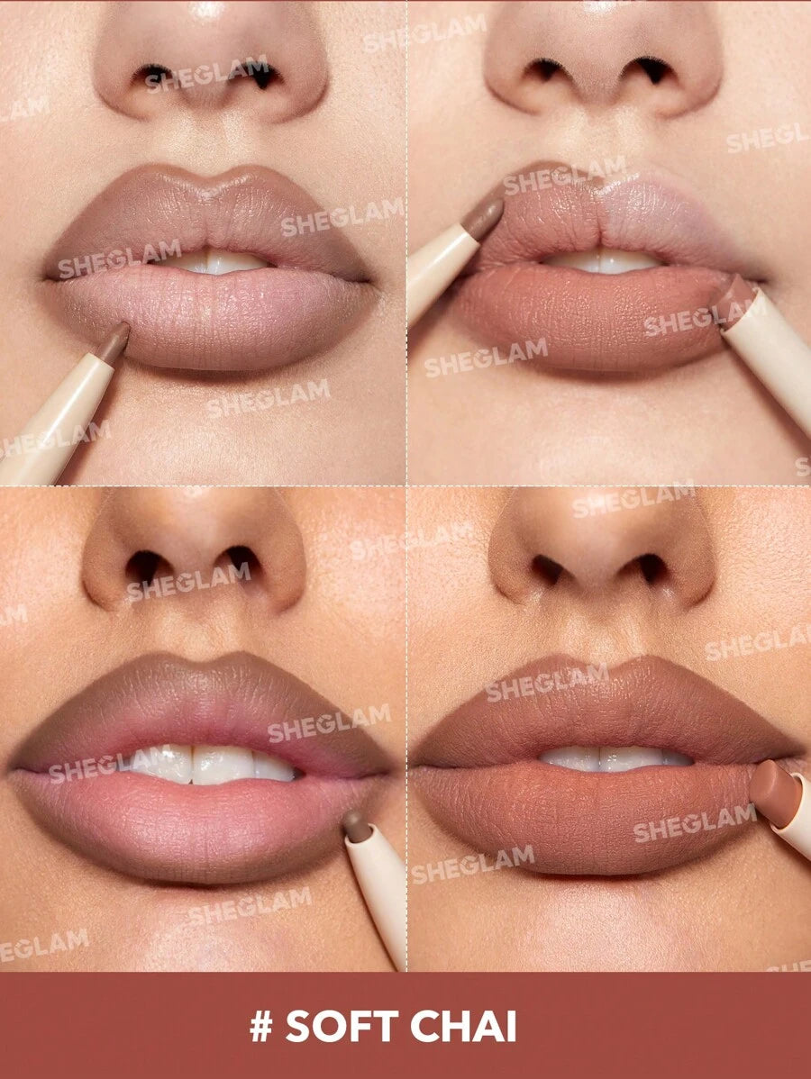 روج وقلم تحديد شفاه من مجموعة Glam 101  من شيجلام