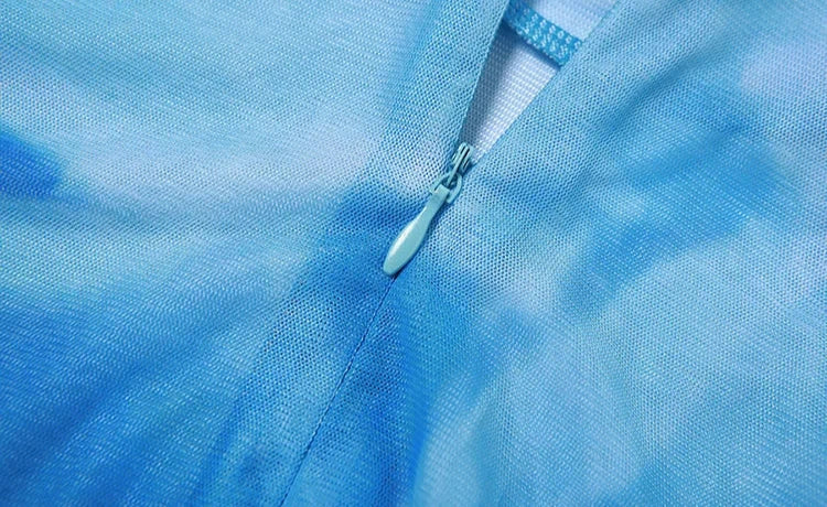 جمبسوت شبكي بتصميم تجريدي متدرج الألوان من Shein