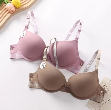 حمالة صدر نسائية لامعة بدون درزات مع قسم رفيع