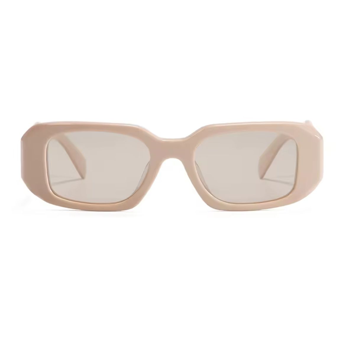 نظارة شمس نسائية مستطيلة من الأسيتات بإطار ثلاثي الأبعاد