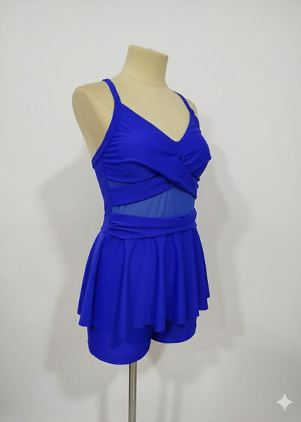 مايوه قطعتين من Shein – توب بكسرات مع شورت داخلي