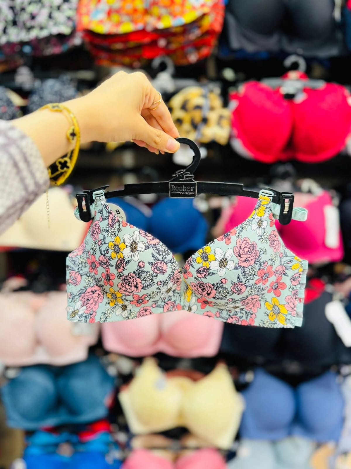 حمالة صدر مريحة بطبعة زهور للنساء