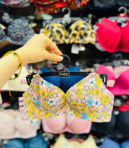 حمالة صدر مريحة بطبعة زهور للنساء