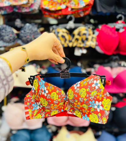 حمالة صدر مريحة بطبعة زهور للنساء