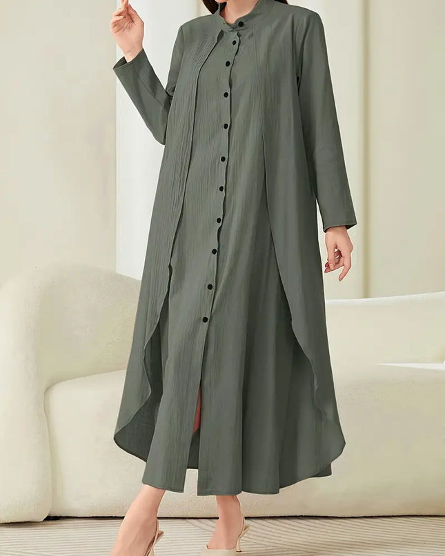 عباية نسائية أنيقة بتصميم أزرار أمامية من Shein