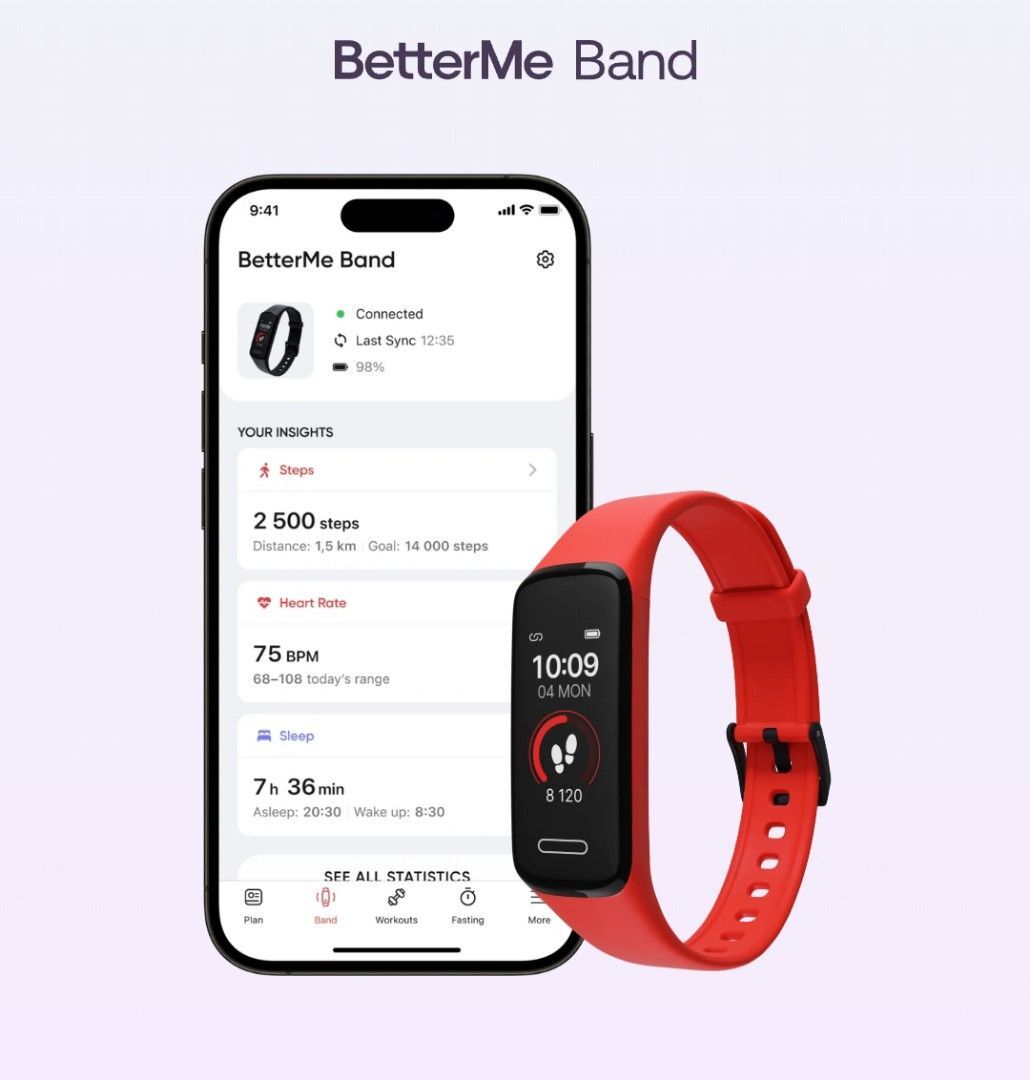 سوار تتبع اللياقة البدنية BetterMe Band V101 