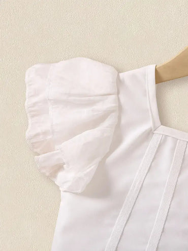 بلوزة قصيرة بيضاء  من Shein