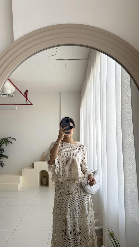 جيبه و بلوزه كروشيه صيفي  من She in