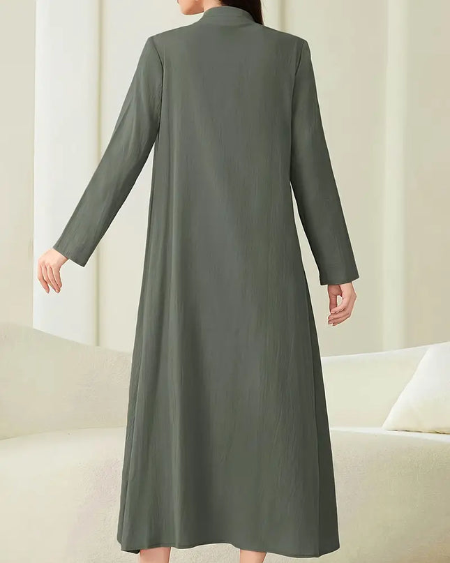 عباية نسائية أنيقة بتصميم أزرار أمامية من Shein