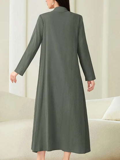 عباية نسائية أنيقة بتصميم أزرار أمامية من Shein