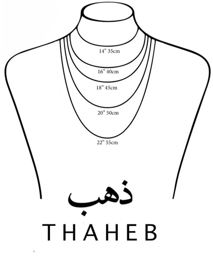 سلسه بأسم نورين مطليه بالذهب عيار 18 من براند ذهـــــــب THAHEB