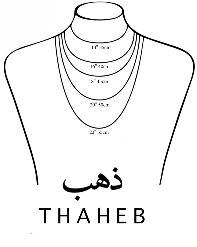 سلسه بأسم نورين مطليه بالذهب عيار 18 من براند ذهـــــــب THAHEB
