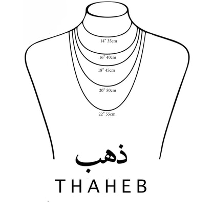 سلسه بأسم نورين مطليه بالذهب عيار 18 من براند ذهـــــــب THAHEB