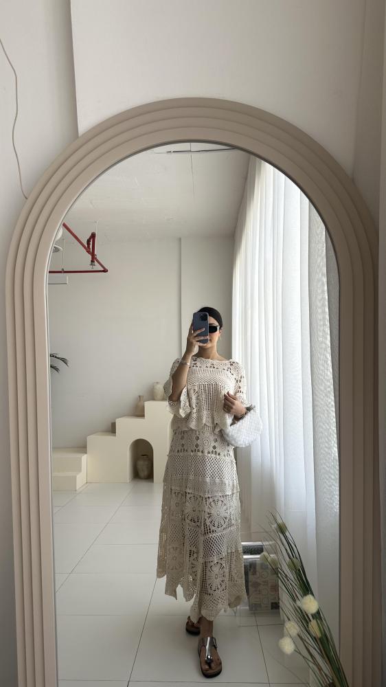 جيبه و بلوزه كروشيه صيفي  من She in