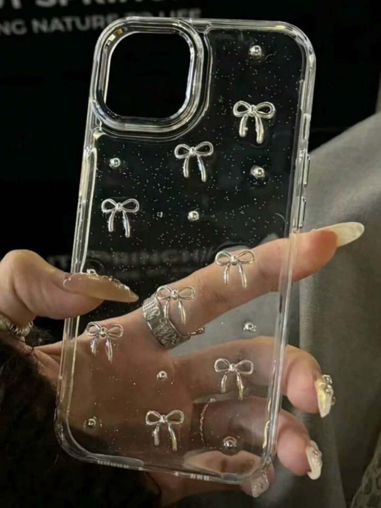 كفر أيفون 11 بتصميم عقدة فيونكة شفاف