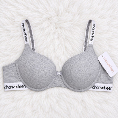برا رياضية بشريط مطاطي وطبعة حروف أنيقة و حماله عريضه (cup-C)