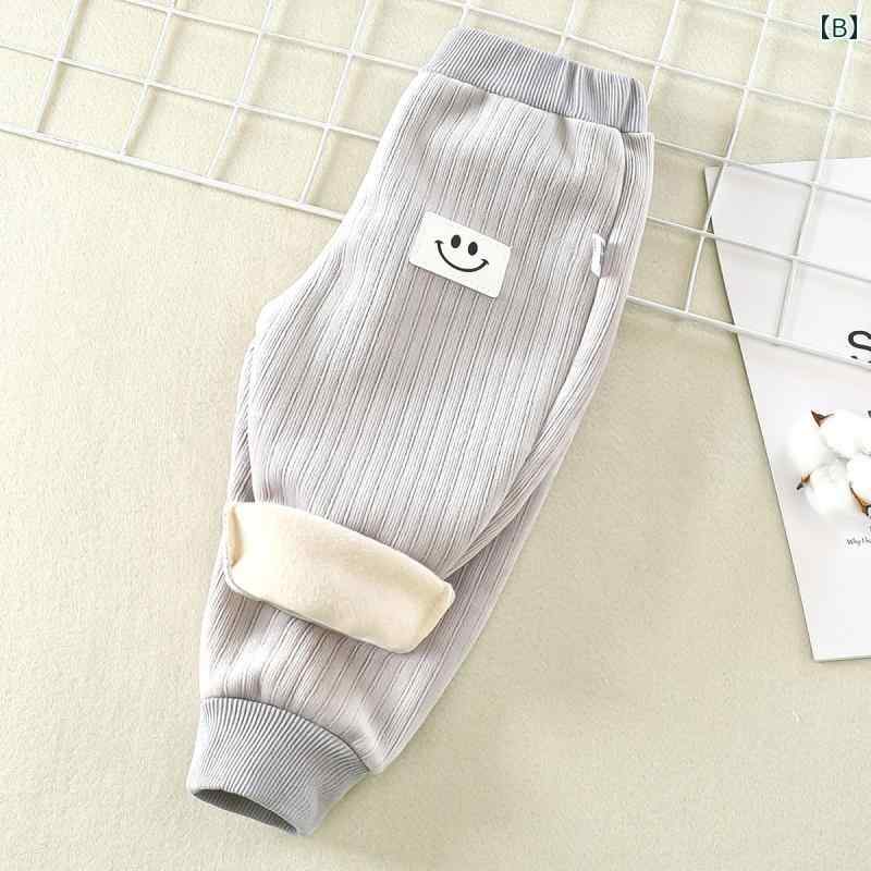 بنطلون أطفال شتوي مبطن بالفرو الدافئ